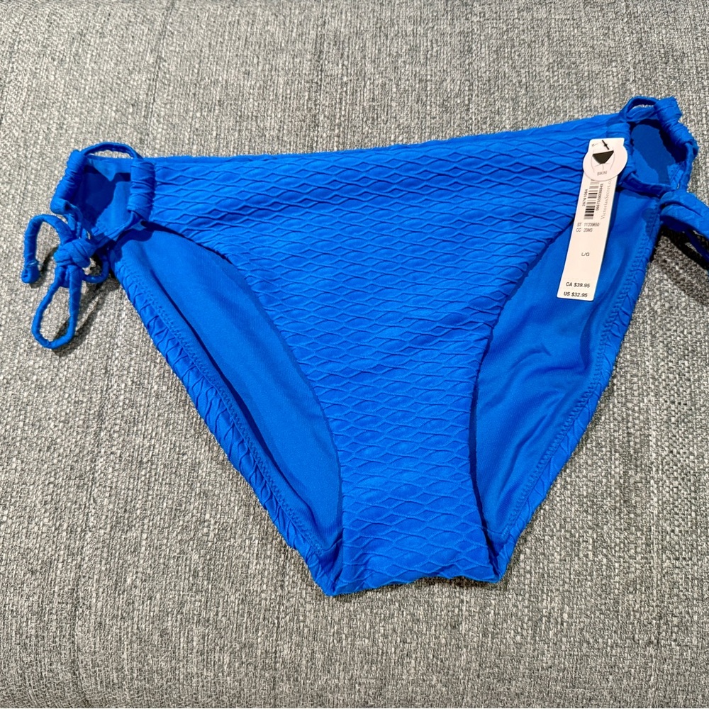 Victoria's Secret Blue Bikini bottom with Adjustable Side Ties